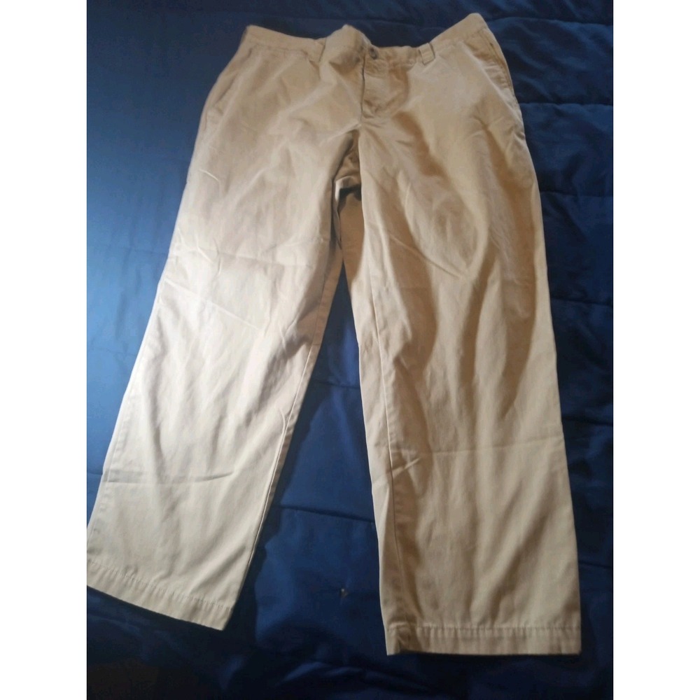Columbia Chino Pants Mens 40x29 White High‎ Rise Cotton Snap Button
